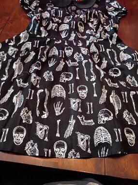 Hellbunny Bone Dress with Sweetheart Cutout